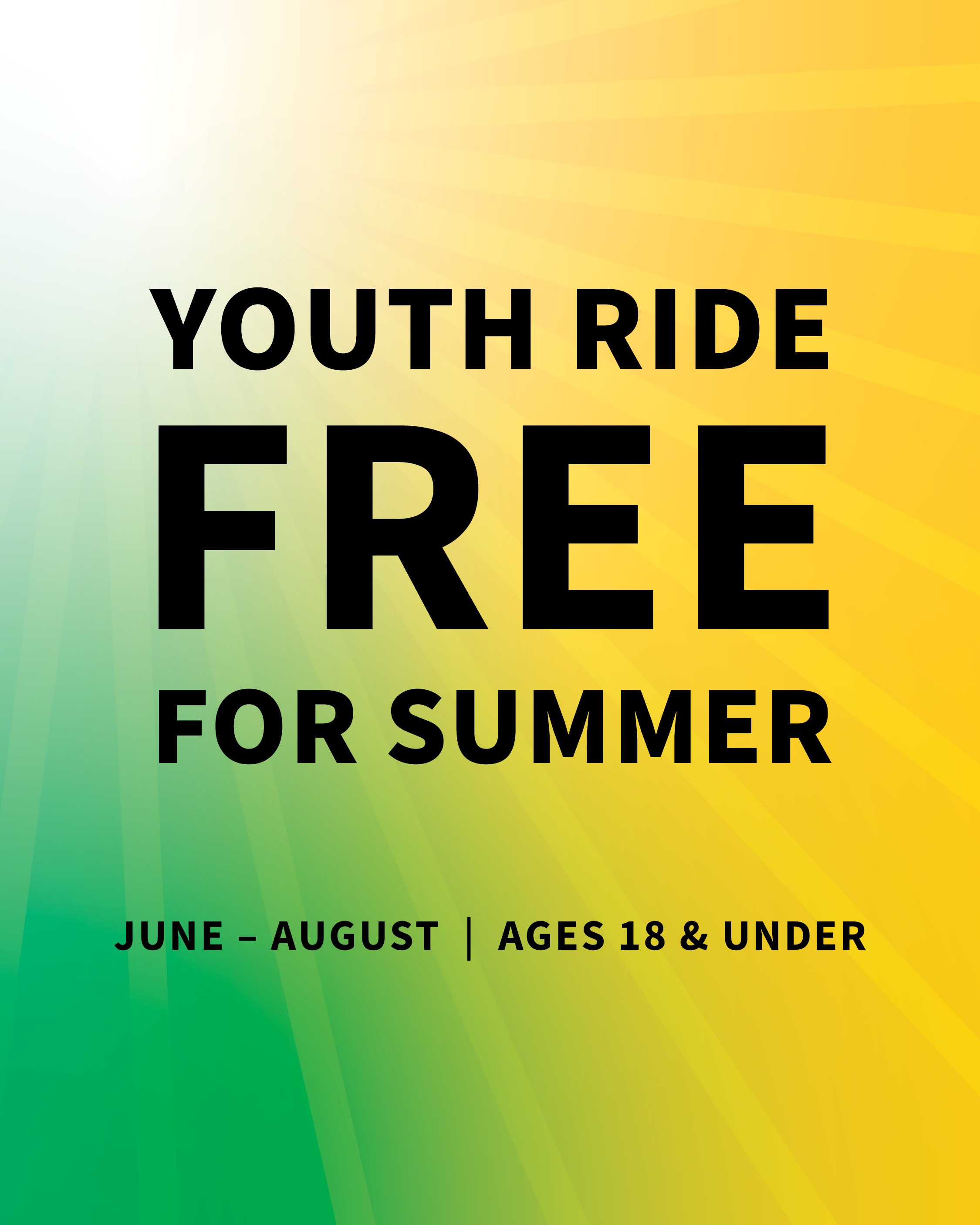 Image indicating that youth ride Marin Transit Local buses for free during the summer of 2026